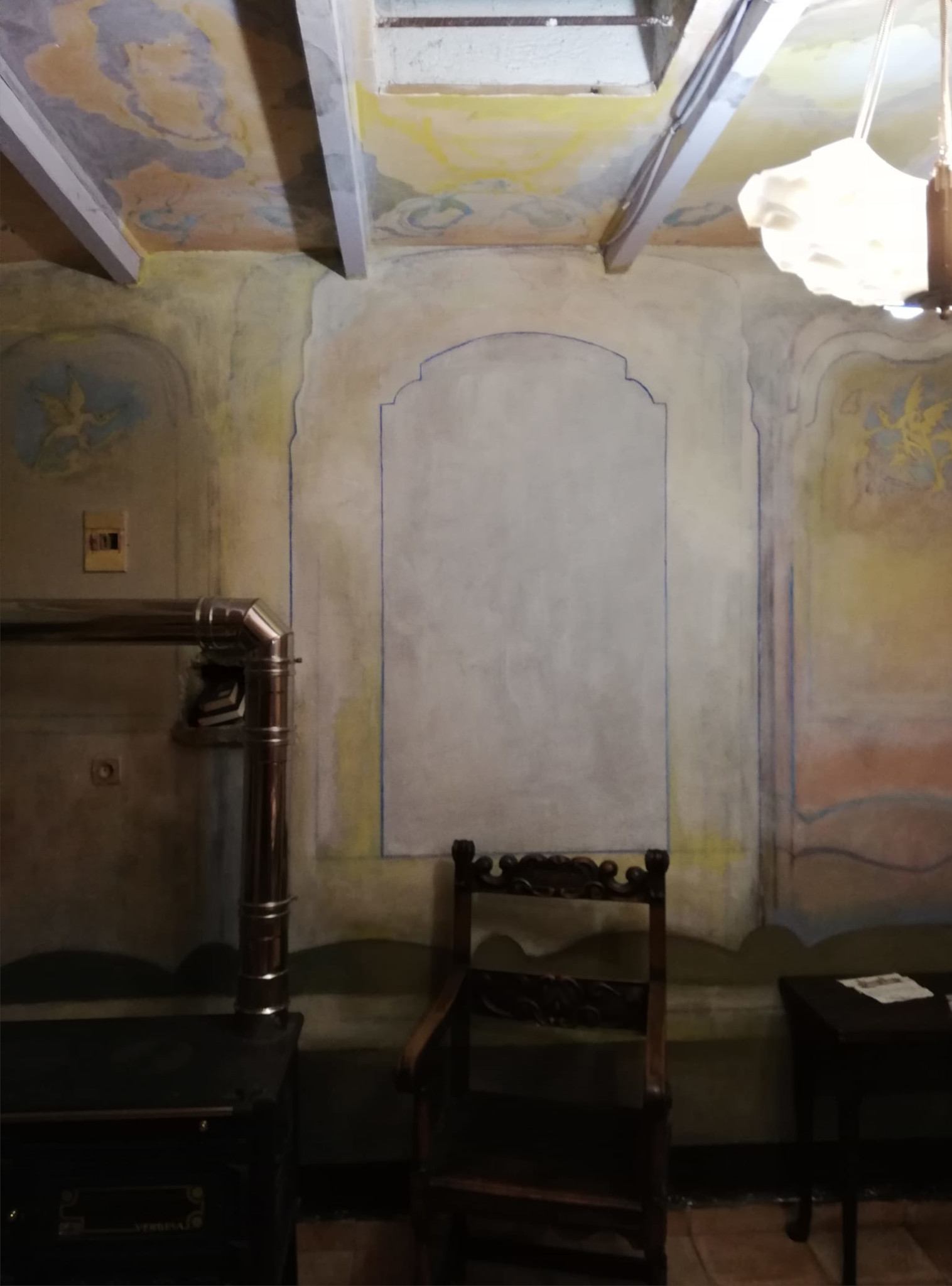 wallpainting: with chair